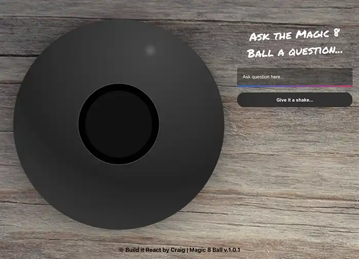 Magic 8 Ball in React